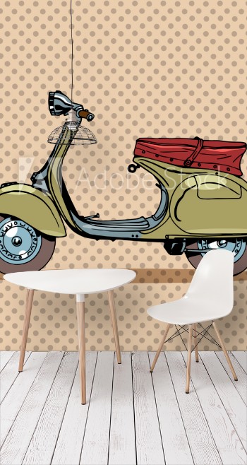 Bild på Vintage scooter retro transport